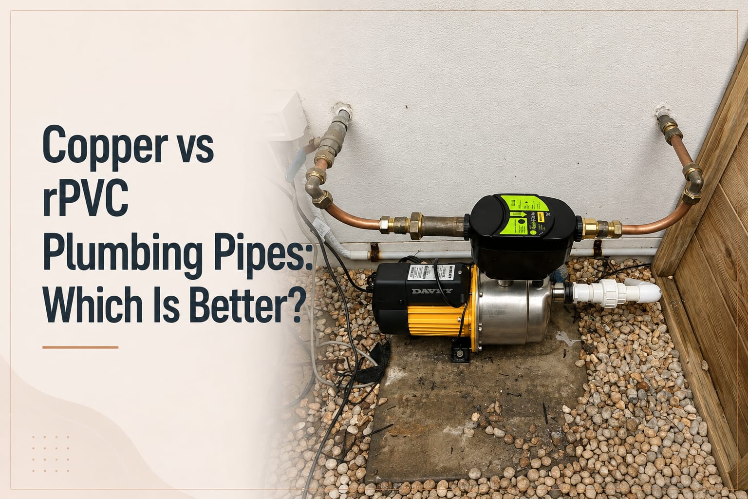 Copper vs rPVC Plumbing Pipes: Which Is Better?